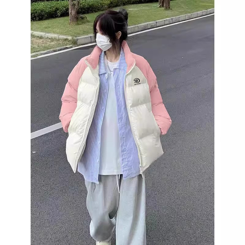 高级感冬季棉袄穿搭盐茶系