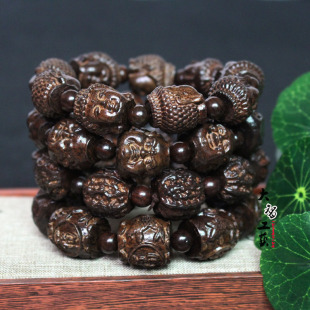 厂家 越南天然沉香木佛珠手串20mm 男女款 热卖长期供应