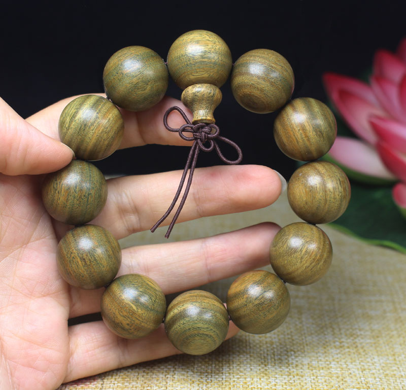 绿檀手串天然男女款手链念珠