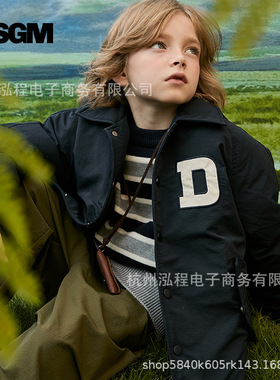 ASGM儿童棒球90白鸭羽绒服男女童中大童2025冬新款洋气马骑顿同款