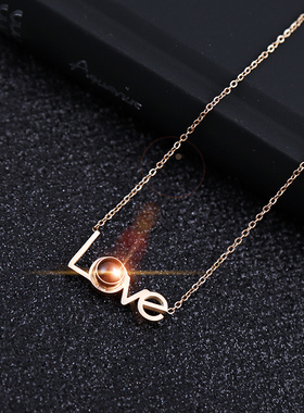 项链女INS网红抖音情侣钛钢