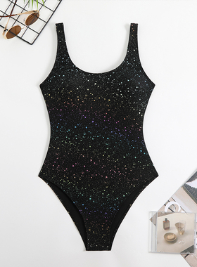 显瘦黑色三角连体专业游泳衣竞速竞技泳衣女款速干高弹露背防走光