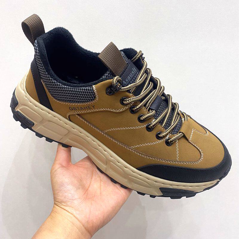 声乐老北京布鞋厚底男鞋秋冬季休闲老爹鞋运动鞋男士登山徒步潮鞋