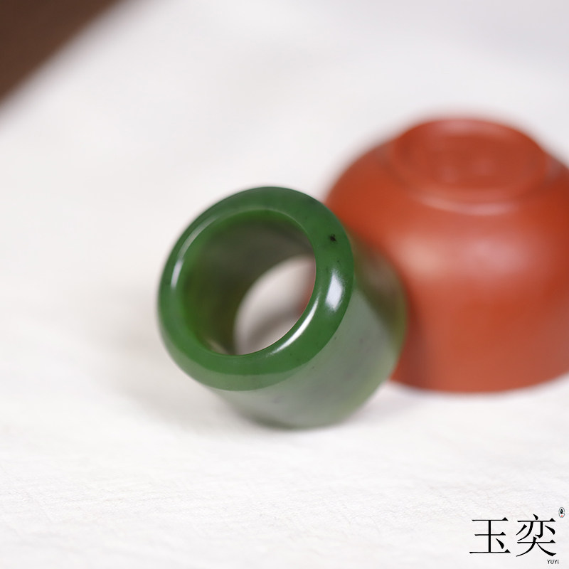 玉作新疆和田玉籽料碧玉扳指
