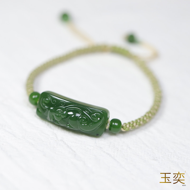 玉奕碧玉苏工玉兔子手链手串手链
