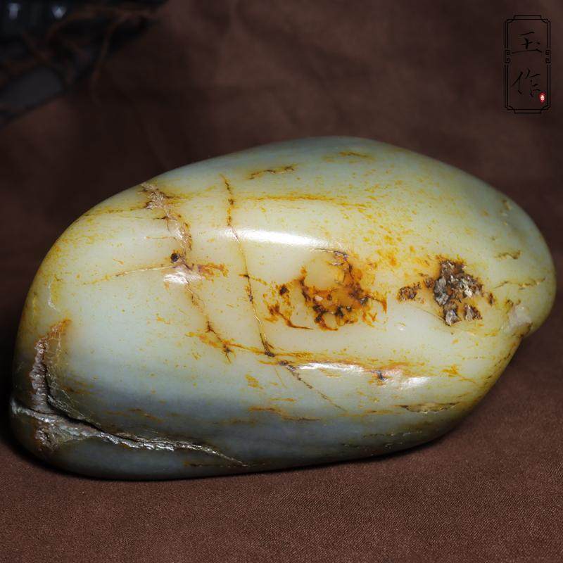 原石洒金皮白玉玉石籽溯源图非卖