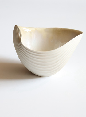 稻葉周子手作白葉建水花器