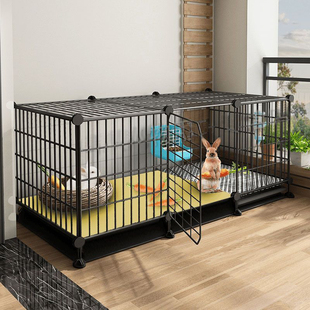 兔笼子专用侏儒室内宠物带厕所小号别墅家用兔笼子自动清粪带厕所