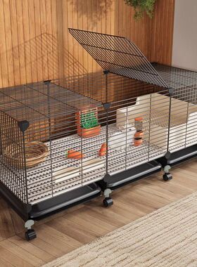 兔子专用笼子养兔荷兰猪豚鼠特大号兔笼子家用大号自动清粪带厕所