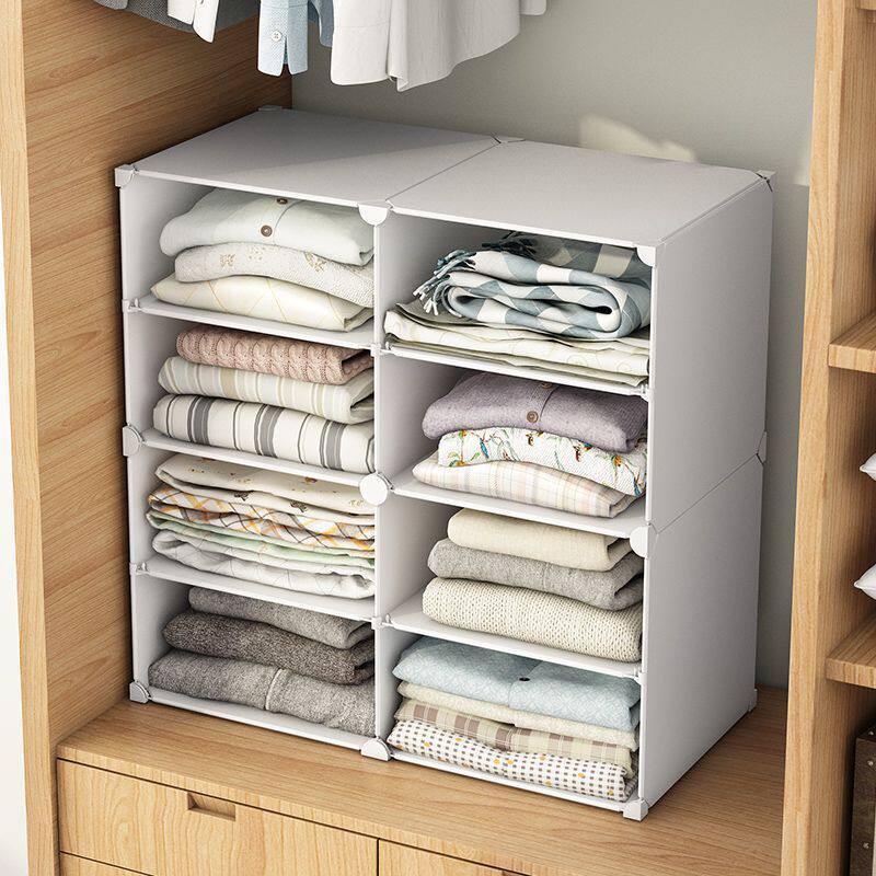 衣柜收纳分层神器隔板置物架多层收纳内部改造空间利用晚上放衣服