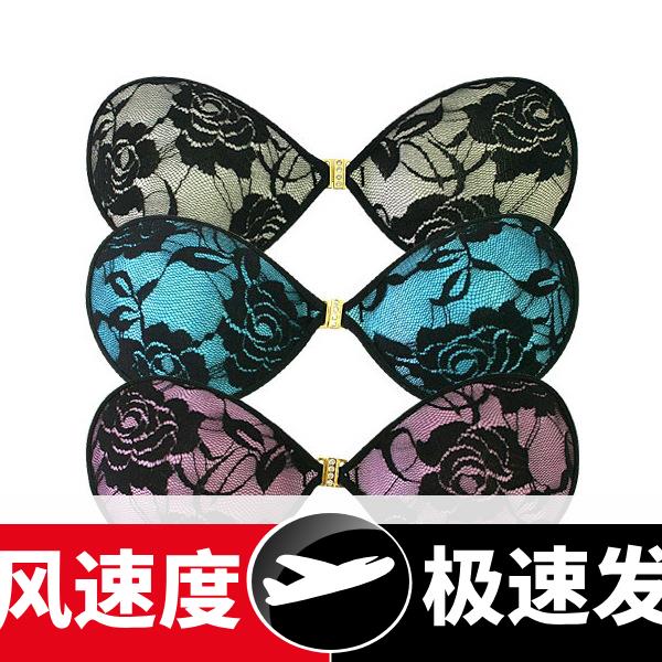 布面蕾丝隐形文胸性感硅胶聚拢隐形胸贴新娘婚纱隐形内衣