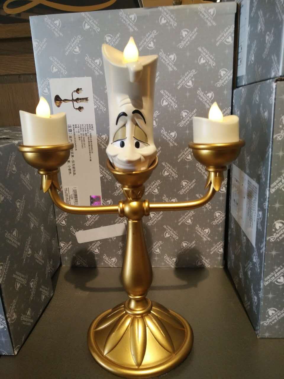 上海迪士尼代买美女与野兽烛台卢米亚闹钟葛士华蜡烛灯摆件床头灯