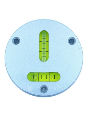 金属圆水泡机械安装调平水平仪双向T型水泡精度5分直径60x13mm