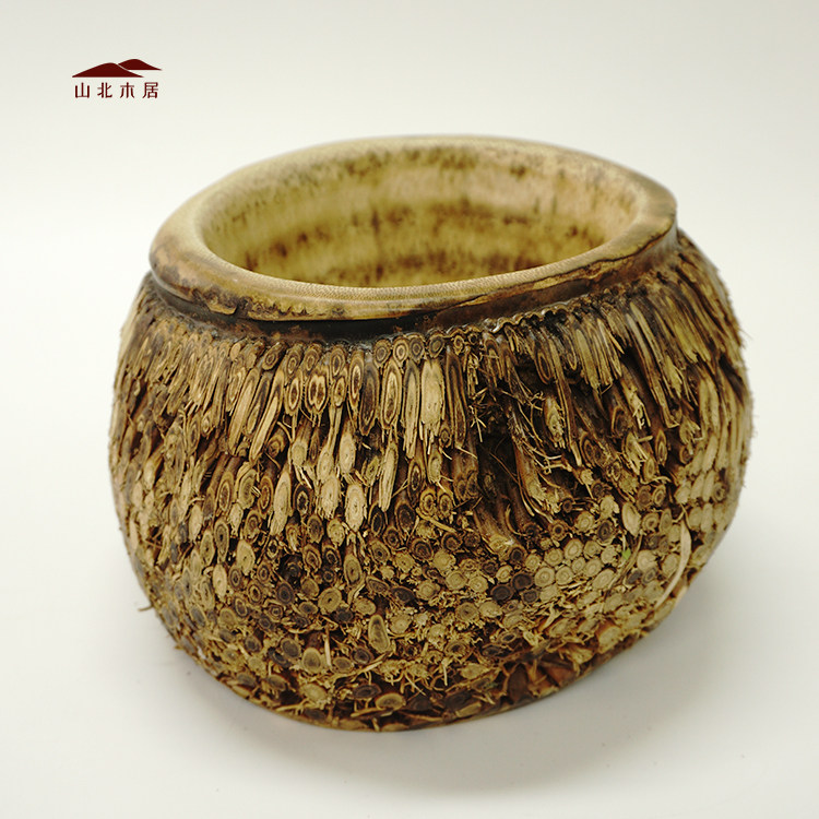 竹根雕禅意日式大号茶洗茶渣斗竹制碗文房功夫茶具根雕花瓶