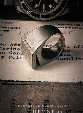 THEONE古董孤品德国手工冷战间谍特工情报药丸戒指绅士正装指环