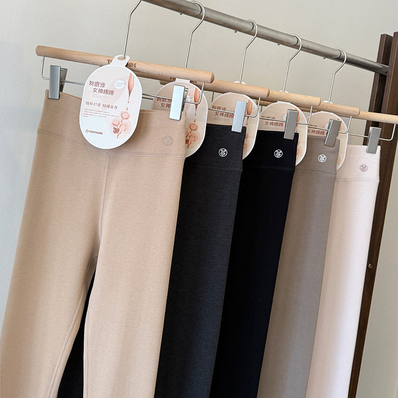 81180#秋冬新款女神棉棉裤高腰加绒加厚贴身亲肤舒适打底保暖裤女