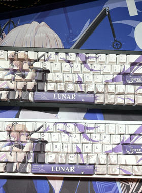 Lunar夜光女神原创正刻键帽 适配wooting ez63 made68美加狮rs7等