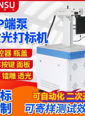 全自动EP端泵激光打标机0w20w激光镭雕机金属塑料按键激光镭射机