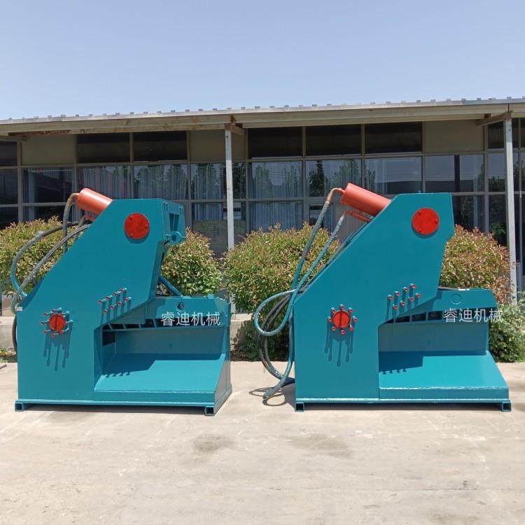 废钢筋虎头式剪切机多少钱废铝材工字钢液压虎头剪金属废料液压剪