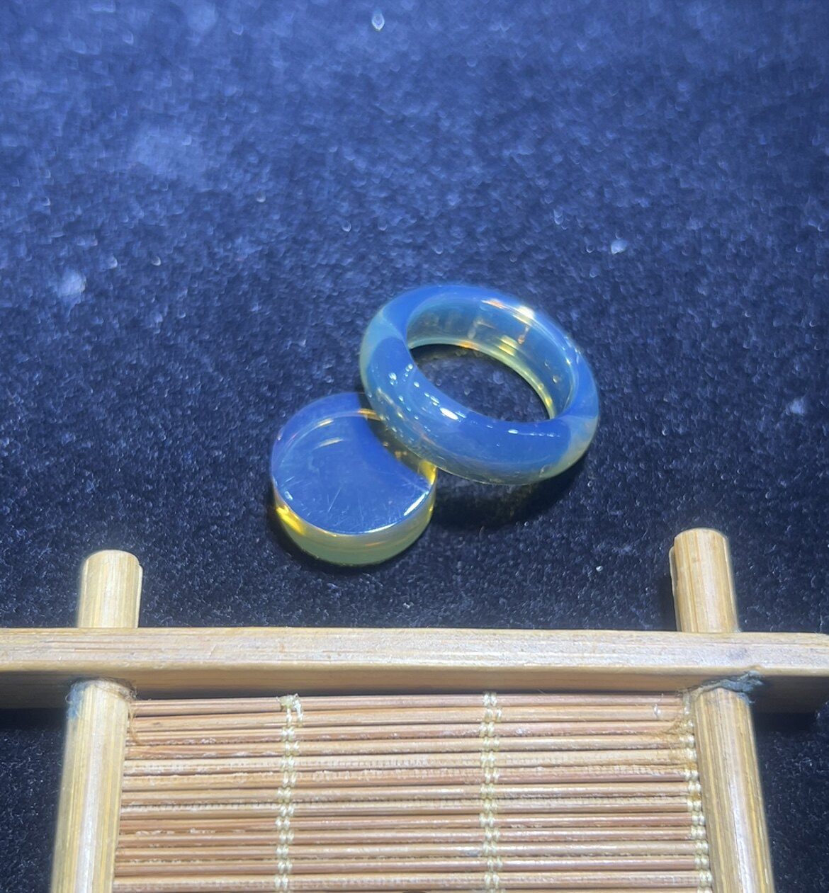 缅甸琥珀蓝珀指环20+手饰