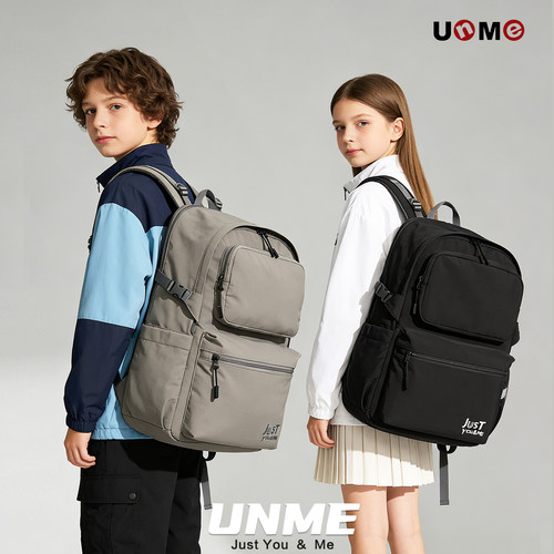 2026新品unme中学生书包双肩黑色