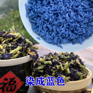 广西五色糯米饭植物蓝色蝶豆花蓝蝴蝶花茶散装蓝色妖姬七彩米染料