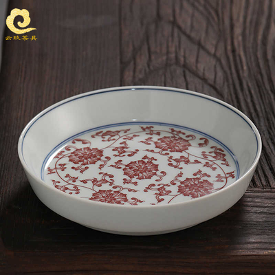 新款仿古缠枝莲壶承陶瓷泡茶壶盖