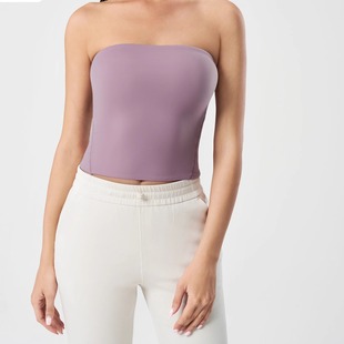 SKIMS内衣无肩带抹胸性感美背运动内衣女防震速干健身瑜伽上衣