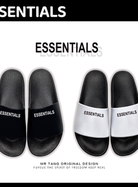 FOG ESSENTIALS潮牌拖鞋男女夏季外穿网红情侣居家室内软底一字拖