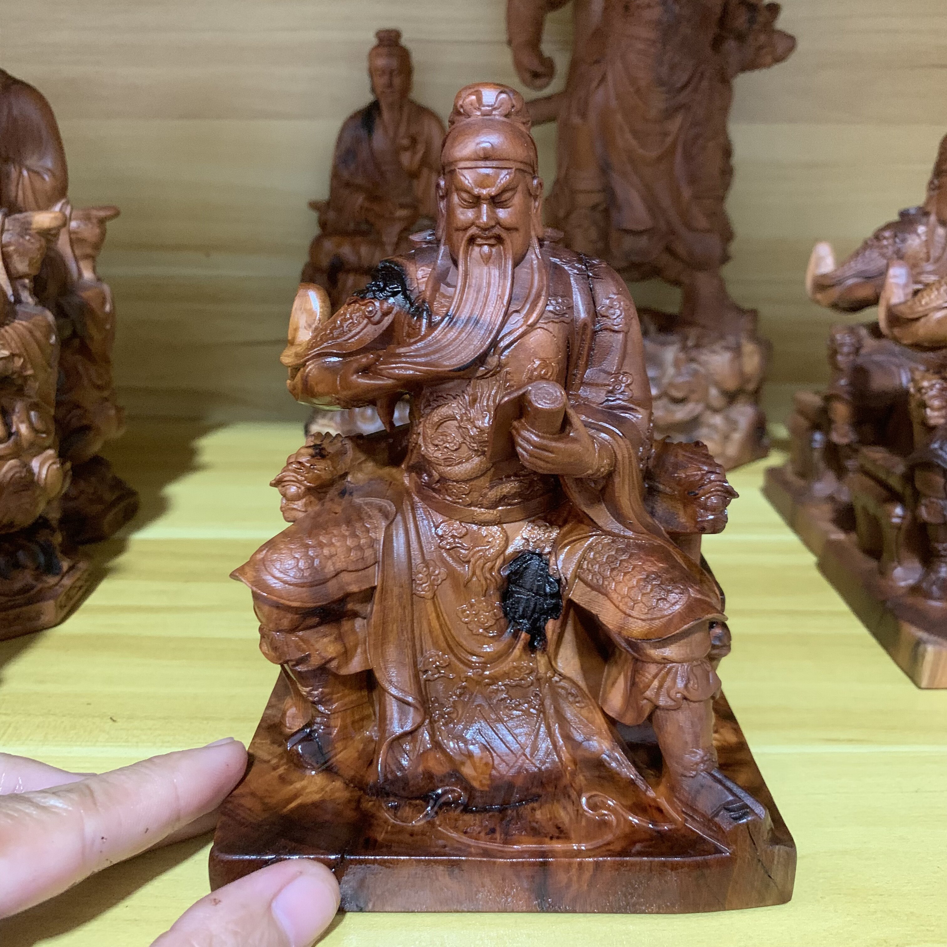 雷击枣木雕刻关圣帝君关公精雕二木雕