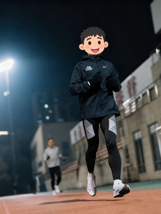 紧身高弹裤体育男女田径跑步速干运动马拉松健身训练透气拉链加绒