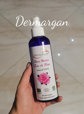 摩洛哥原装Derm大马士革玫瑰纯露补水保湿提亮肤色平衡水油喷雾