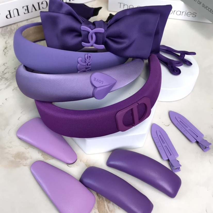 温柔紫色系~ 长春花蓝发箍新品ins增高颅顶头箍小香风洋气发卡女