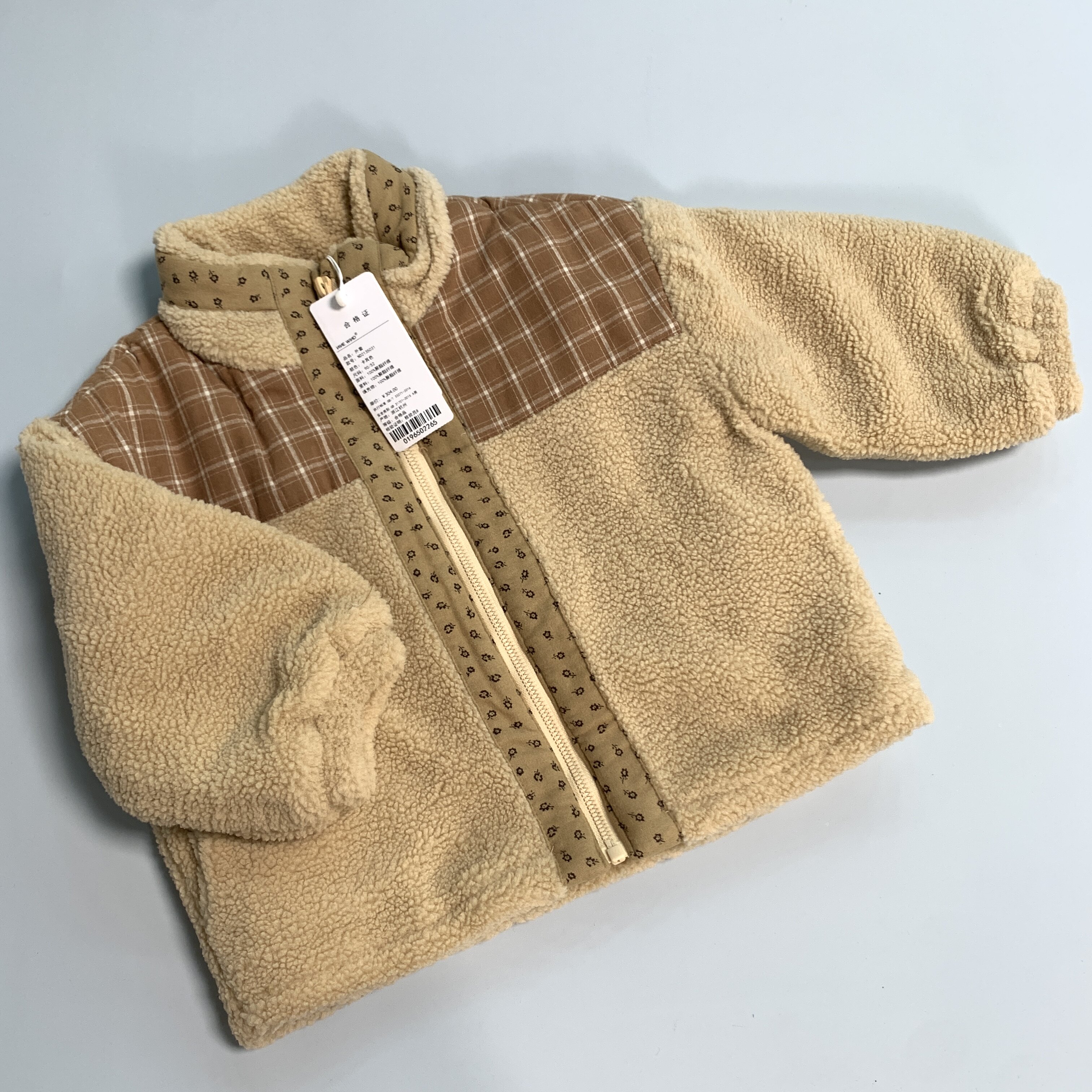 YC旗下NW系列儿童秋冬森系女童羊羔毛外套加绒加厚保暖棉衣棉服2