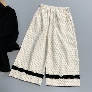 优雅长裤 0918森系女童纯棉裤 直筒裤 儿童女宝宝微阔腿裤 子春秋薄款