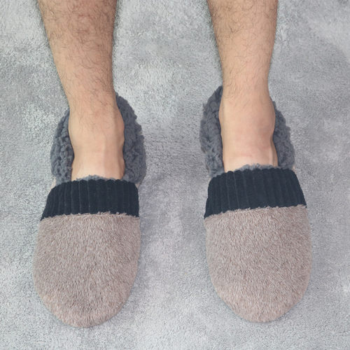 男士防滑加绒加厚短筒地板袜