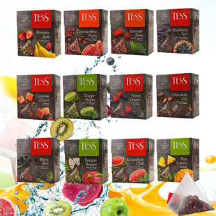 俄罗斯果茶tess三角立体茶包进口蓝莓西柚红茶水果茶花果茶冷泡茶