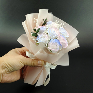 教师节香皂玫瑰花毕业礼物干花小清新mini伴手礼情人节迷你小花束