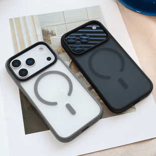 椰壳研究所｜磨砂肤感磁吸手机壳适用iPhone17promax苹果Air金属按键磁吸Magsafe无线充电15prAI相机按键