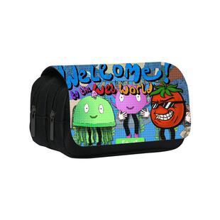 2024新品 KinitoPET恐怖游戏印花笔袋男女中小学生铅笔文具袋双层
