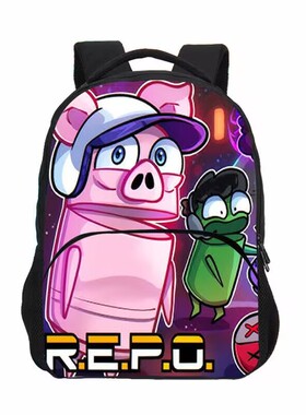 2025新品R.E.P.O repo回收行动恐怖游戏周边护脊书包小学生双肩包