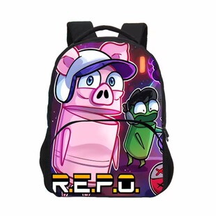 2025新品 repo回收行动恐怖游戏周边护脊书包小学生双肩包 R.E.P.O
