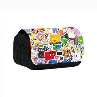 新品梦幻岛之战双层笔袋 battle for dream island印花学生文具袋