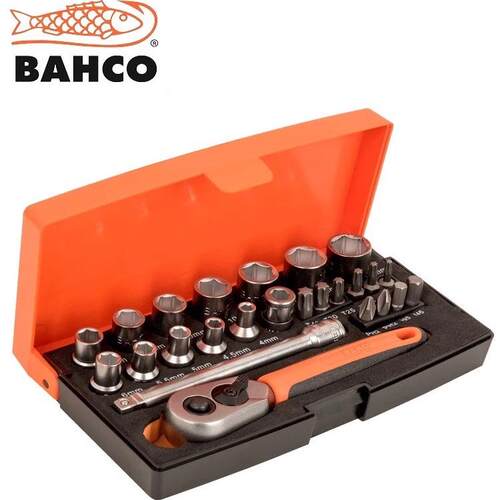 BAHCO百固棘轮套筒扳手工具套装小飞1/4寸 1/2进口迷你SL25/S240