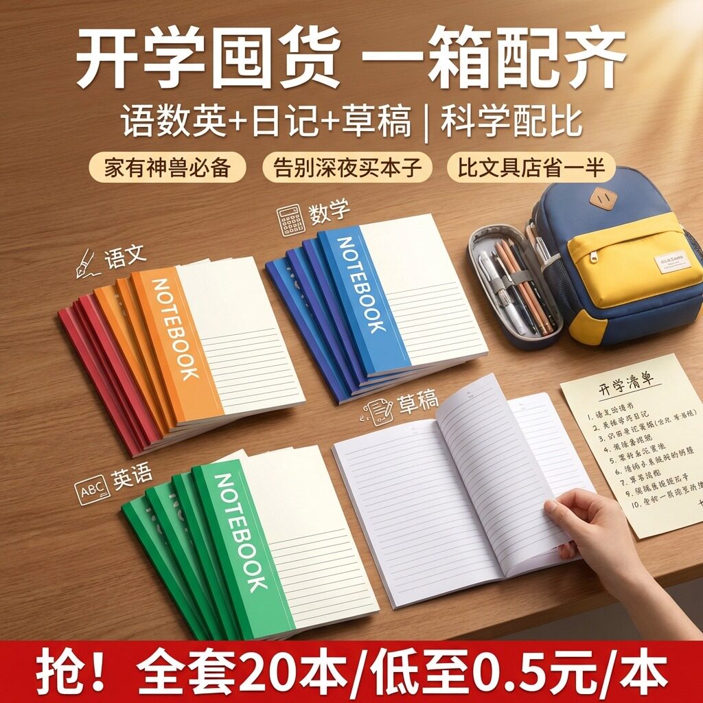 20本装】软面抄错题笔记本