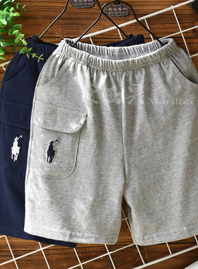100%纯棉儿童短裤男童短裤中大童装夏装2024新款夏季宝宝休闲裤子