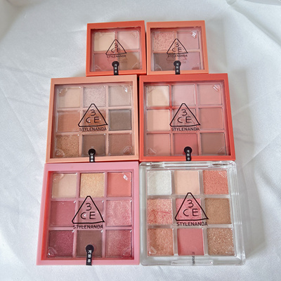 3CE四色九色眼影盘overtake/rose latte 大地珠光烟粉盘玫瑰拿铁