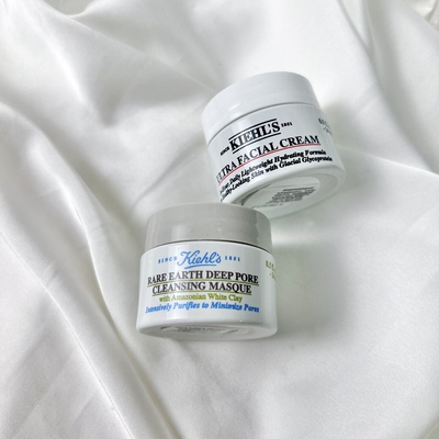 科颜氏高保湿滋润面霜14ml亚马逊深层清洁白泥14ml小样