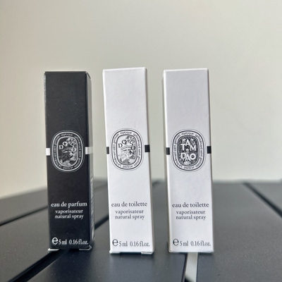 Diptyque蒂普提克香水小样5ml 杜桑/檀道 白盒淡香黑盒浓香有喷头