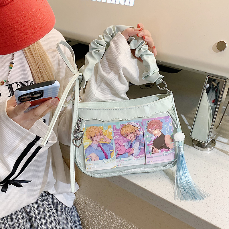 日系小清新透明吧唧痛包